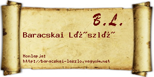 Baracskai László névjegykártya