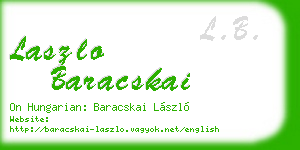 laszlo baracskai business card